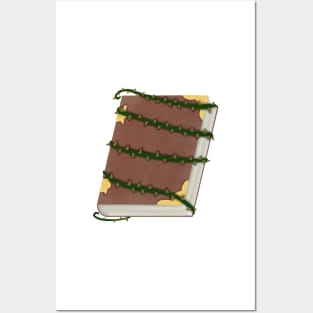 Vine and thorns wrapped book Posters and Art